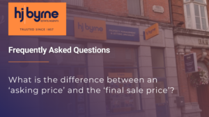 What is the difference between an ‘asking price’ and the ‘final sale price’?